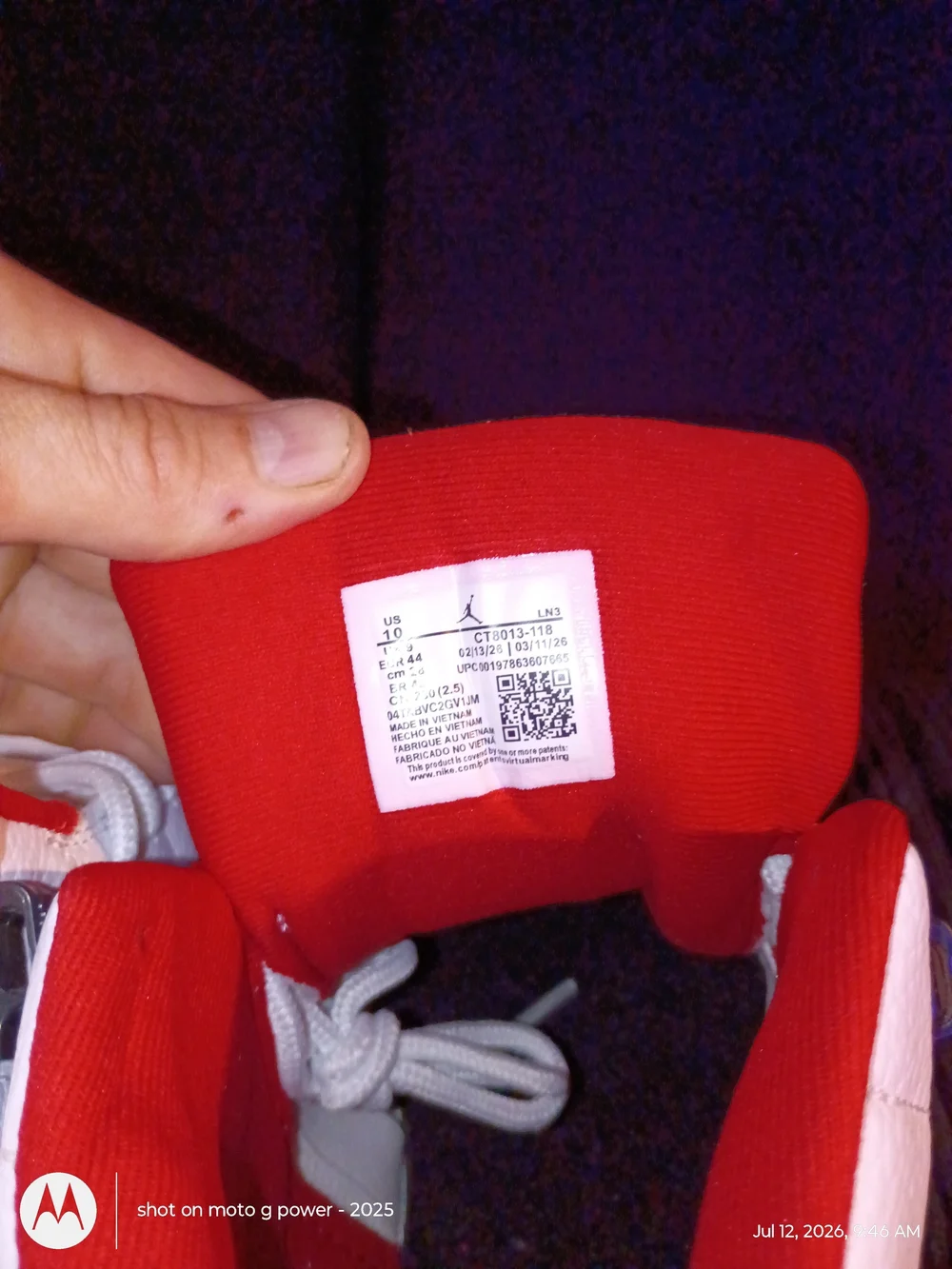 Air Jordan Retro Basketball Sneakers - White/Red